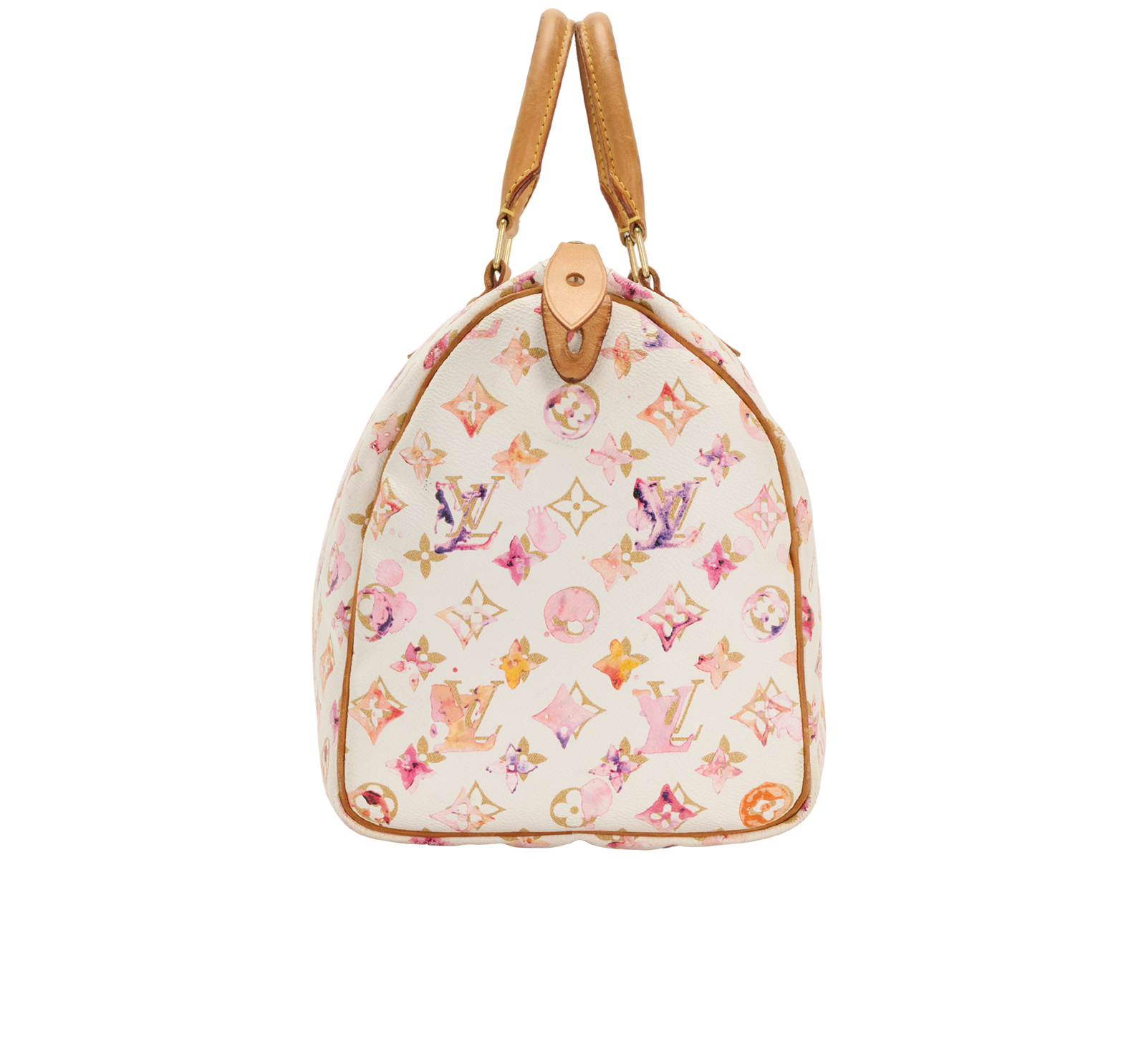 Aquarelle Speedy 35, &pound;1,100, Handbags, Pink/White, Canvas, Bottom view